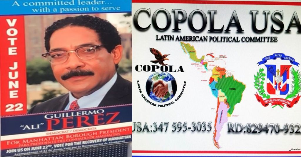 COPOLA endosa a Guillermo “Ali” Pérez como candidato a la presidencia de&nbsp;Manhattan