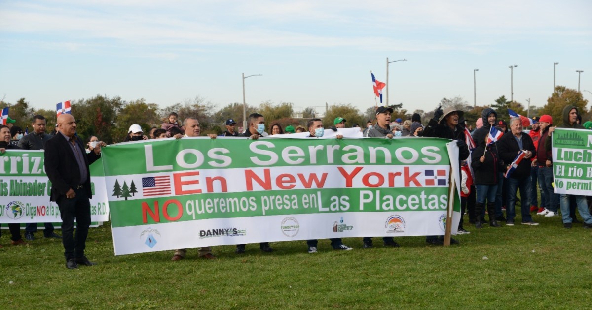 Serranos marchan en New York contra la presa de Las&nbsp;Placetas