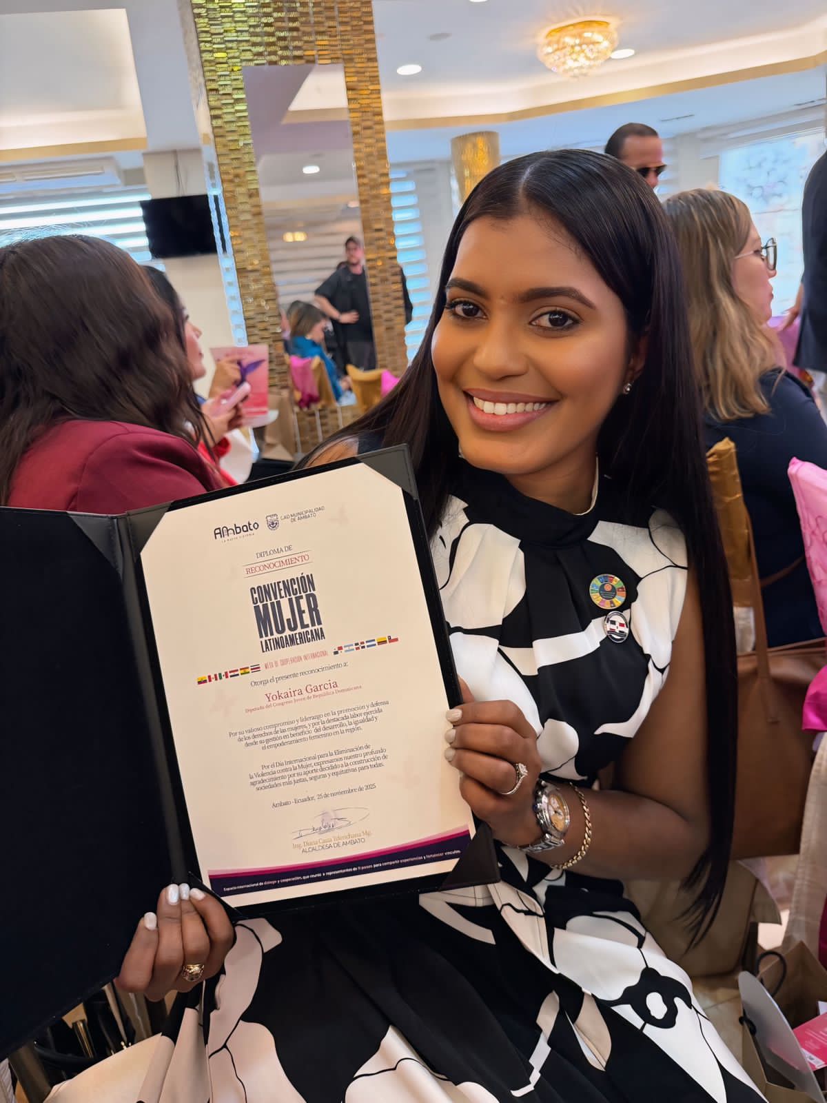 Reconocen en Ecuador a joven dominicana por sus valiosos aportes en defensa de los derechos de la&nbsp;mujer