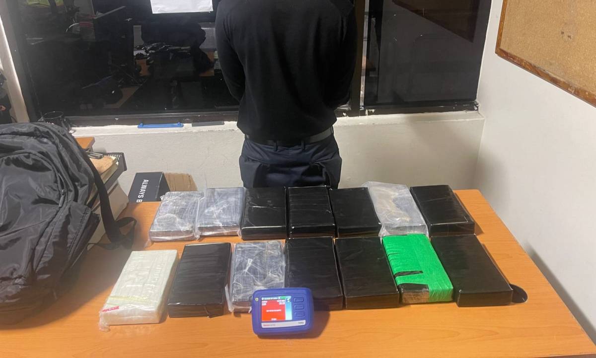 DNCD detiene croata de 21 años con 14 paquetes presumiblemente&nbsp;cocaína